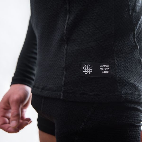 Термофутболка Sensor Merino DF LS, Black, L SM11M-black-L