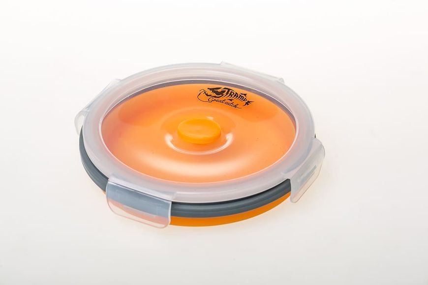 Контейнер Tramp 800 мл складной силиконовый с крышкой, Красный TRC-087-orange