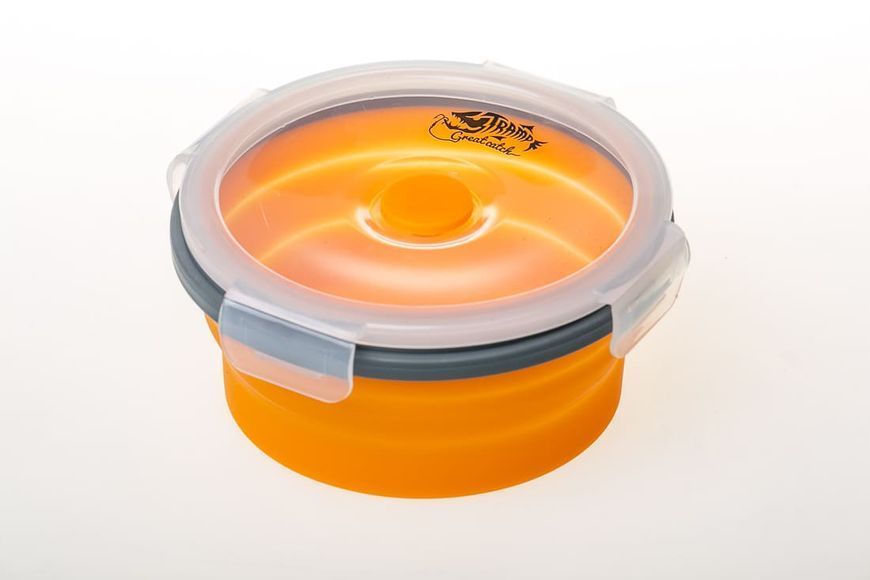 Контейнер Tramp 800 мл складной силиконовый с крышкой, Красный TRC-087-orange
