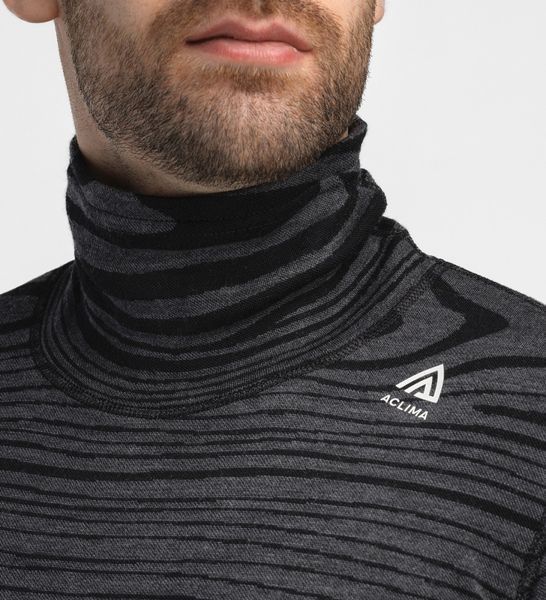 Термокофта чол. Aclima WarmWool 200 Roll Neck, Black Motion, S 109952