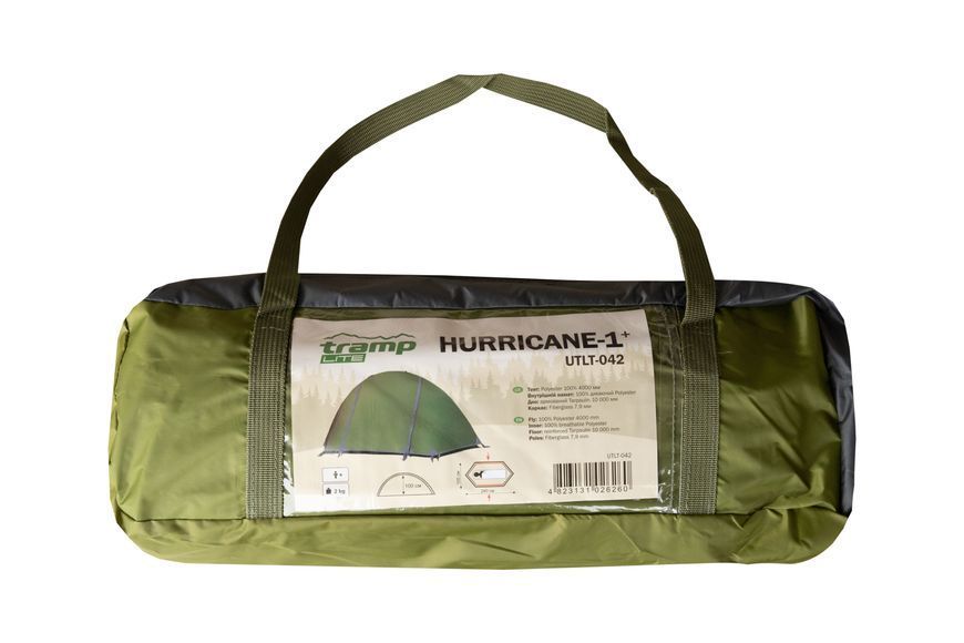 Одноместная палатка Tramp Lite Hurricane 1 Olive UTLT-042