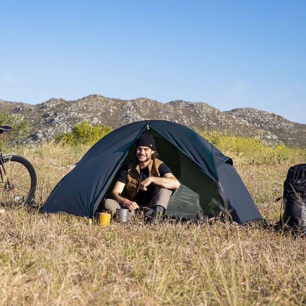 Палатка сверхлегкая одноместная Naturehike Cycling 1, 210T, Темно-синяя 6927595737743